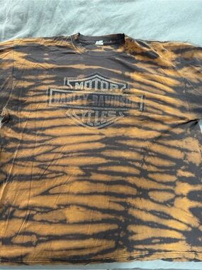 VINTAGE Harley-Davidson Bleach-Dye Logo Tee